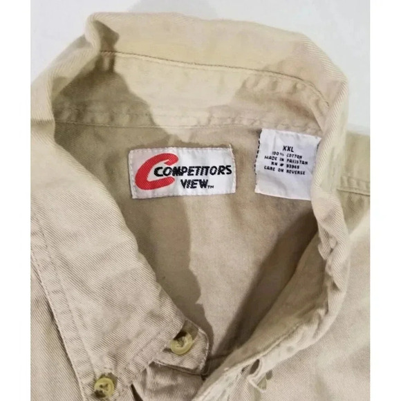 NASCAR Dale Earnhardt Jr 88 Short Sleeve Khaki Shirt 2XL Button Down Shirt - Picture 4 of 5